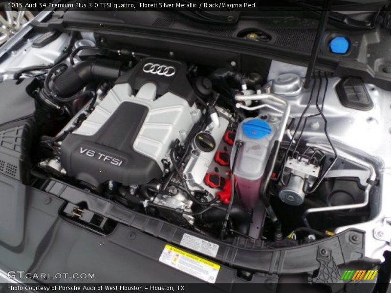 Florett Silver Metallic / Black/Magma Red 2015 Audi S4 Premium Plus 3.0 TFSI quattro