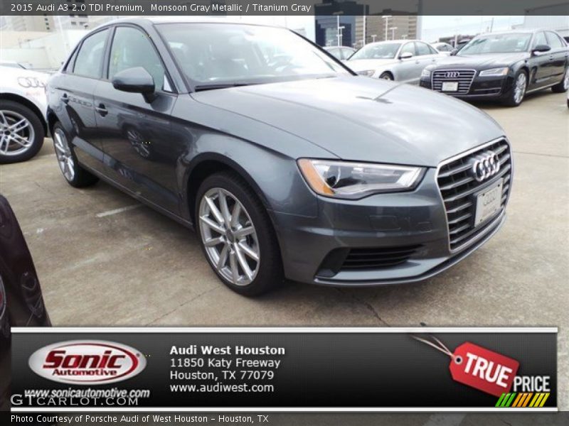 Monsoon Gray Metallic / Titanium Gray 2015 Audi A3 2.0 TDI Premium