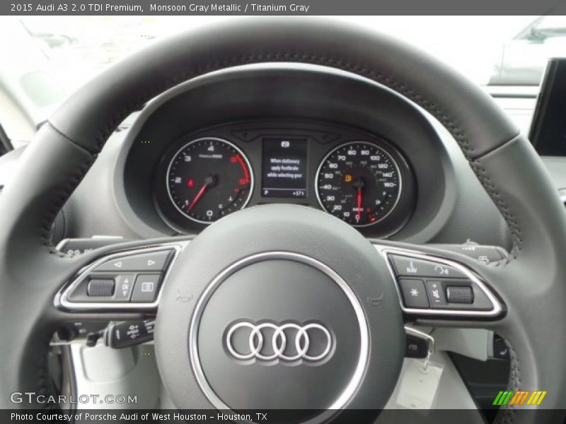 Monsoon Gray Metallic / Titanium Gray 2015 Audi A3 2.0 TDI Premium