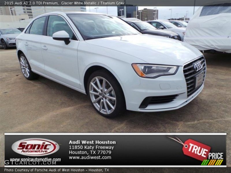 Glacier White Metallic / Titanium Gray 2015 Audi A3 2.0 TDI Premium