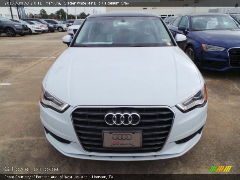 Glacier White Metallic / Titanium Gray 2015 Audi A3 2.0 TDI Premium