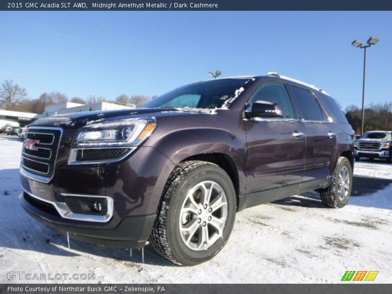 Midnight Amethyst Metallic / Dark Cashmere 2015 GMC Acadia SLT AWD