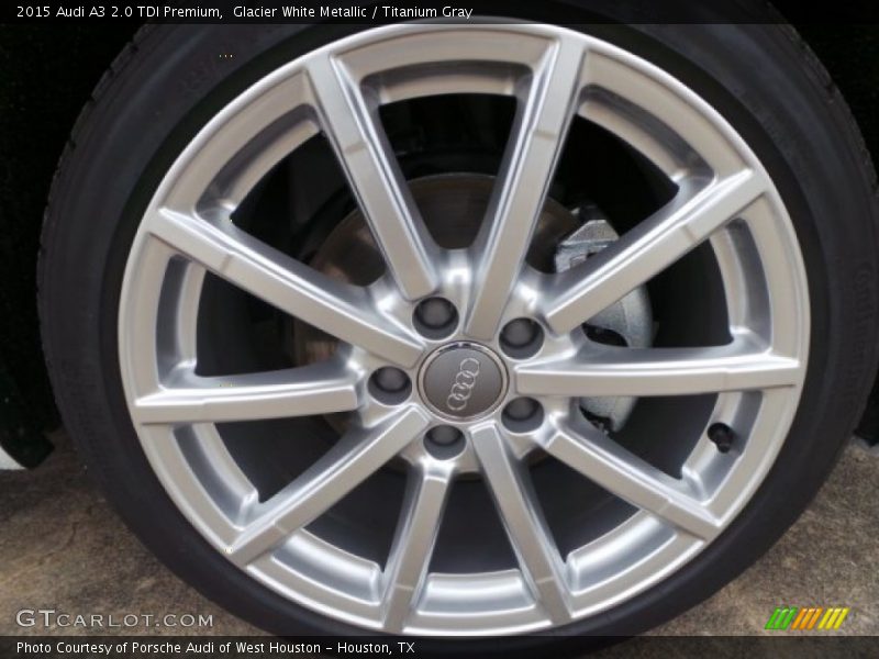 Glacier White Metallic / Titanium Gray 2015 Audi A3 2.0 TDI Premium