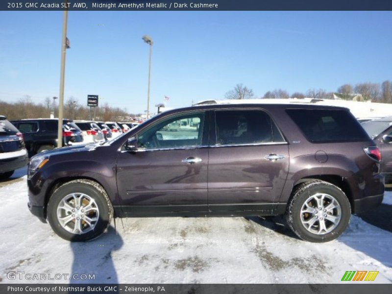 Midnight Amethyst Metallic / Dark Cashmere 2015 GMC Acadia SLT AWD