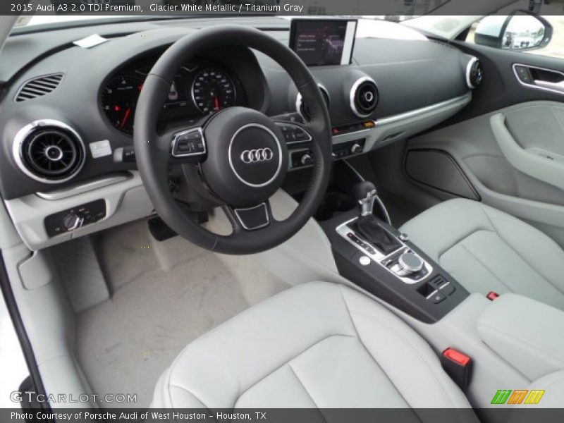 Glacier White Metallic / Titanium Gray 2015 Audi A3 2.0 TDI Premium