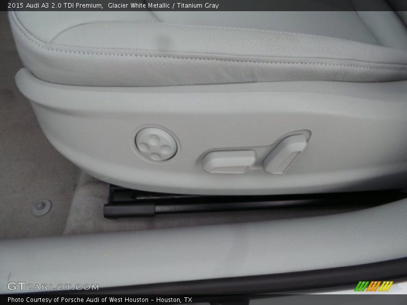 Glacier White Metallic / Titanium Gray 2015 Audi A3 2.0 TDI Premium
