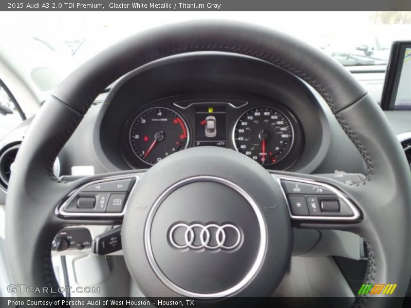 Glacier White Metallic / Titanium Gray 2015 Audi A3 2.0 TDI Premium