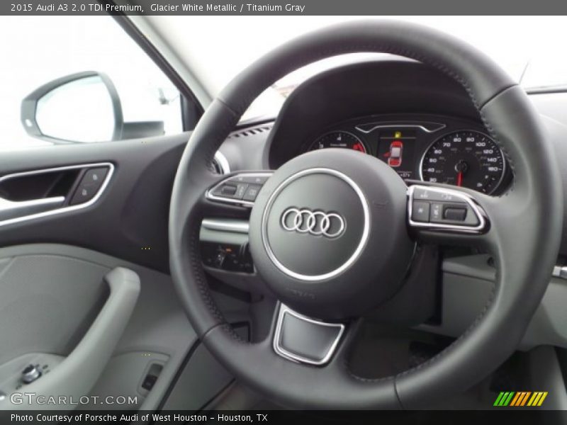 Glacier White Metallic / Titanium Gray 2015 Audi A3 2.0 TDI Premium