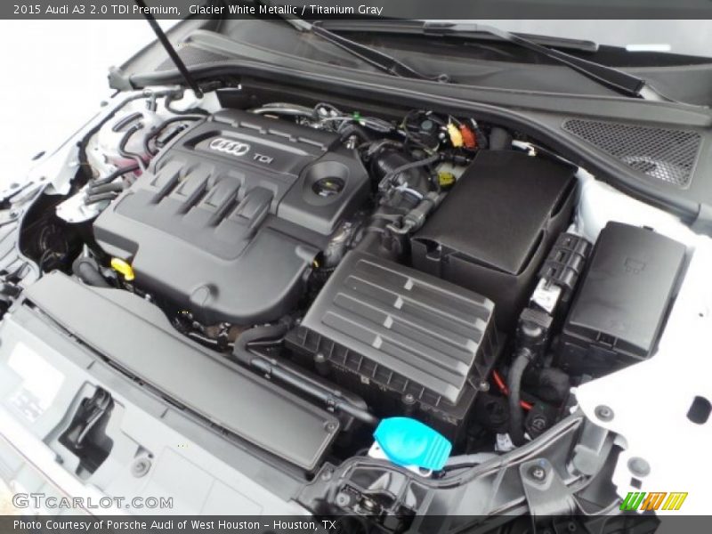 Glacier White Metallic / Titanium Gray 2015 Audi A3 2.0 TDI Premium