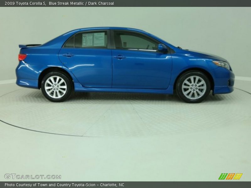 Blue Streak Metallic / Dark Charcoal 2009 Toyota Corolla S