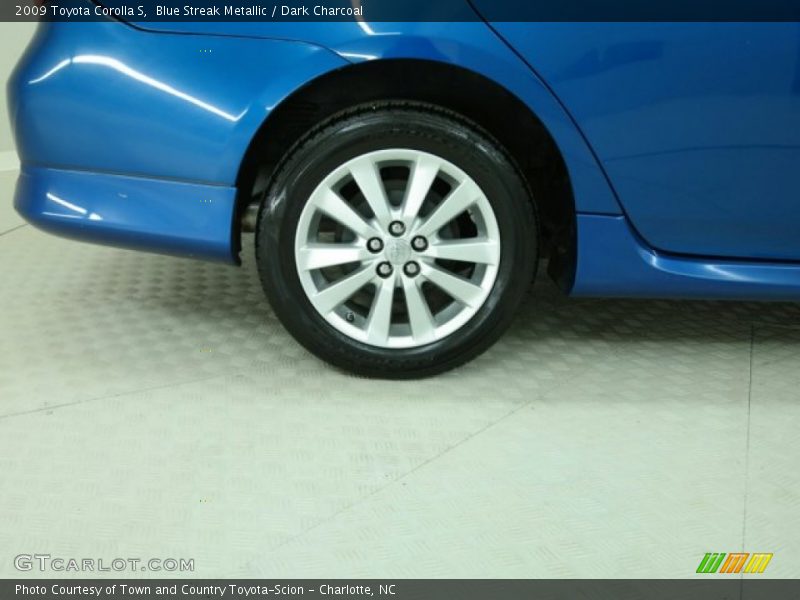 Blue Streak Metallic / Dark Charcoal 2009 Toyota Corolla S