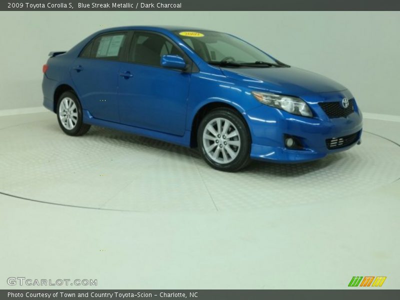 Blue Streak Metallic / Dark Charcoal 2009 Toyota Corolla S