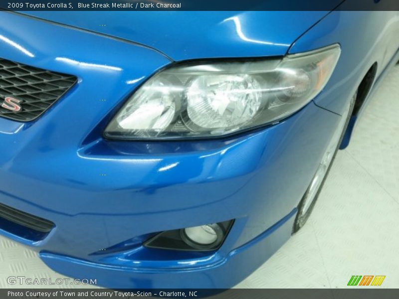 Blue Streak Metallic / Dark Charcoal 2009 Toyota Corolla S