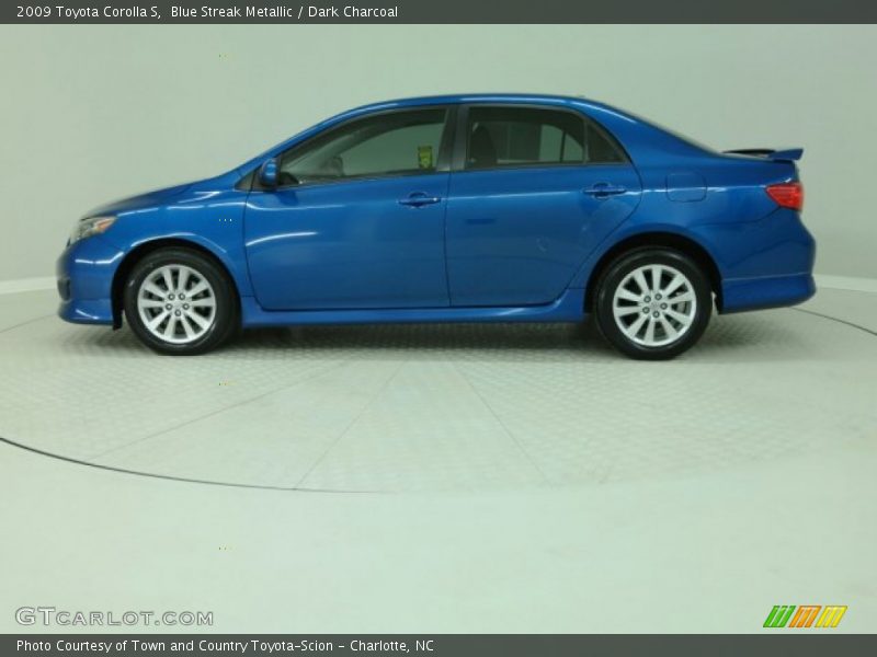 Blue Streak Metallic / Dark Charcoal 2009 Toyota Corolla S