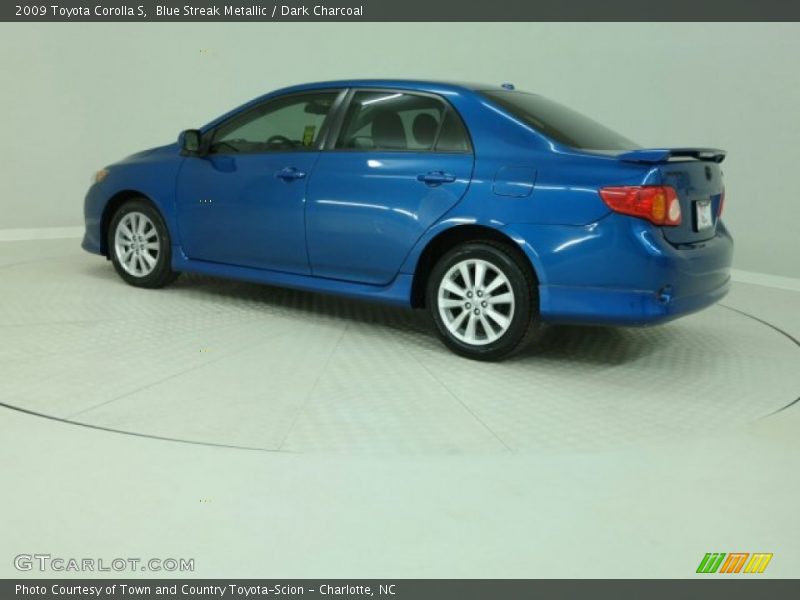 Blue Streak Metallic / Dark Charcoal 2009 Toyota Corolla S