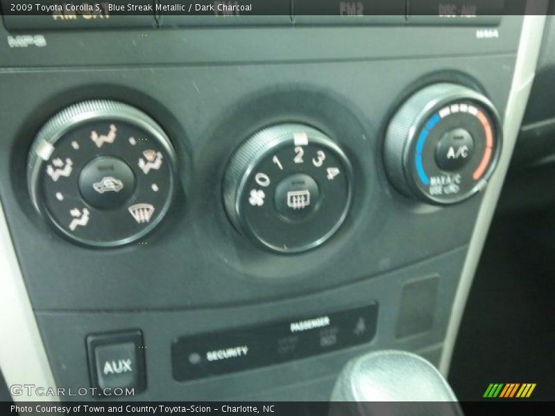 Blue Streak Metallic / Dark Charcoal 2009 Toyota Corolla S