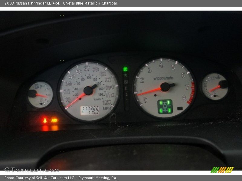 Crystal Blue Metallic / Charcoal 2003 Nissan Pathfinder LE 4x4