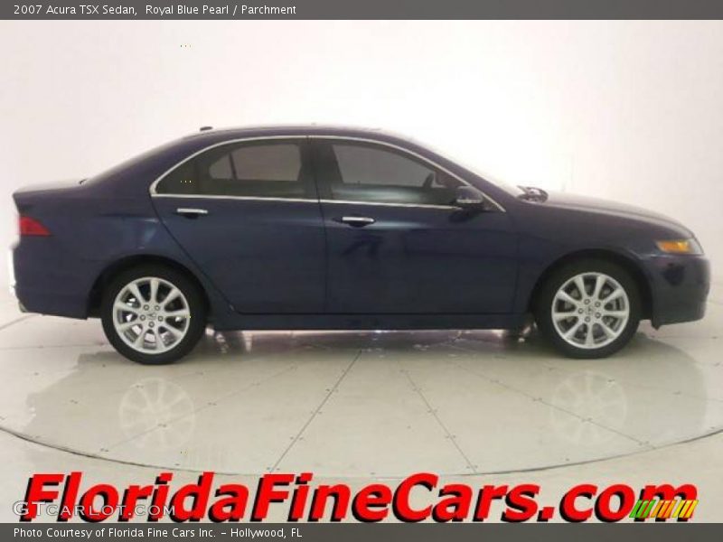 Royal Blue Pearl / Parchment 2007 Acura TSX Sedan
