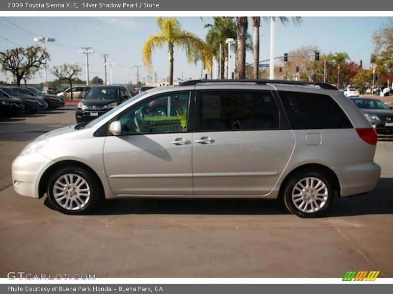 Silver Shadow Pearl / Stone 2009 Toyota Sienna XLE