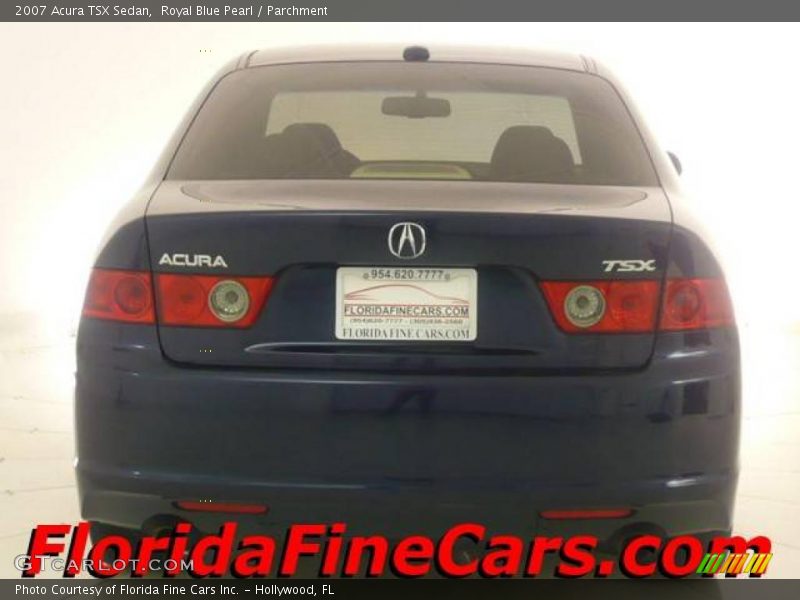 Royal Blue Pearl / Parchment 2007 Acura TSX Sedan