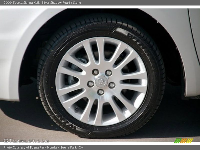 Silver Shadow Pearl / Stone 2009 Toyota Sienna XLE