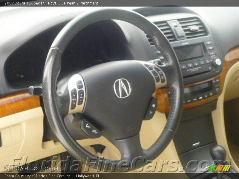 Royal Blue Pearl / Parchment 2007 Acura TSX Sedan