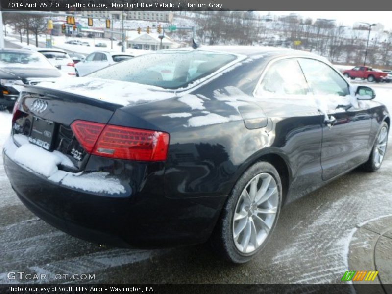 Moonlight Blue Metallic / Titanium Gray 2014 Audi A5 2.0T quattro Coupe