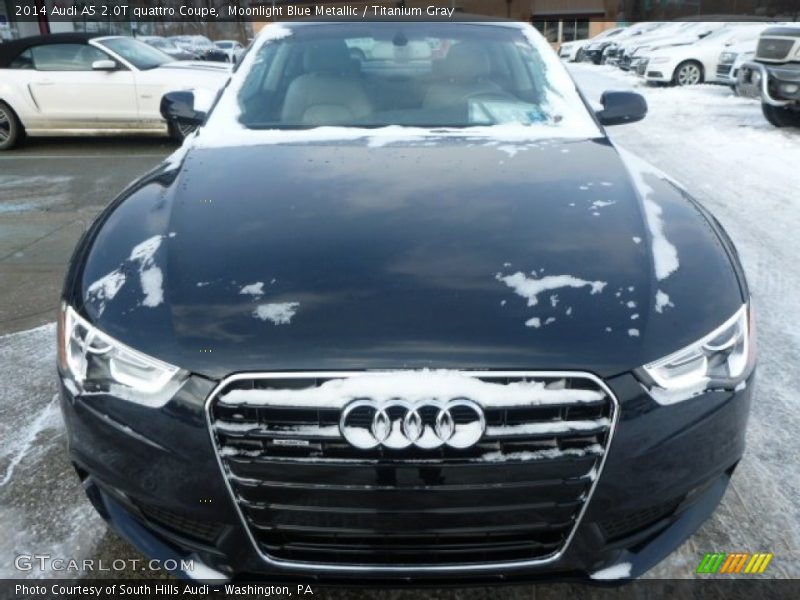 Moonlight Blue Metallic / Titanium Gray 2014 Audi A5 2.0T quattro Coupe