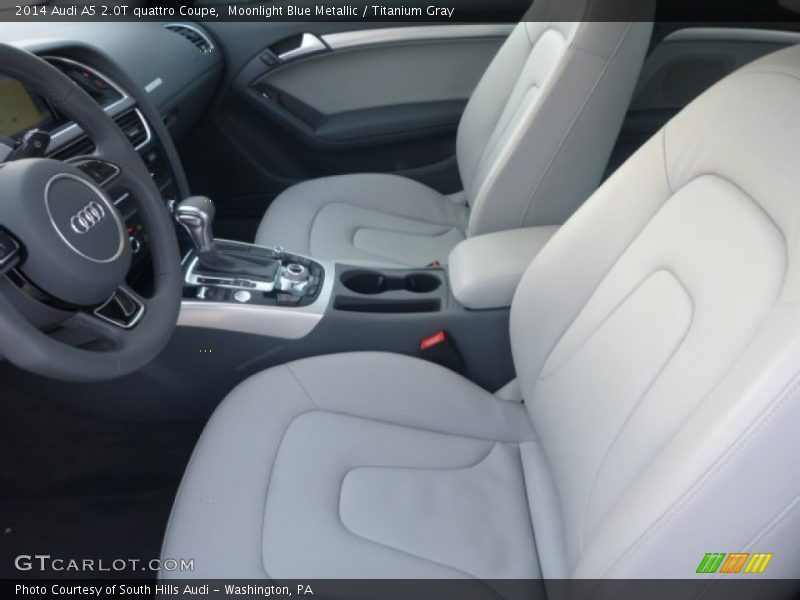 Moonlight Blue Metallic / Titanium Gray 2014 Audi A5 2.0T quattro Coupe