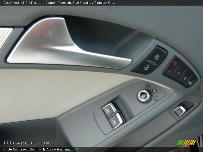 Moonlight Blue Metallic / Titanium Gray 2014 Audi A5 2.0T quattro Coupe