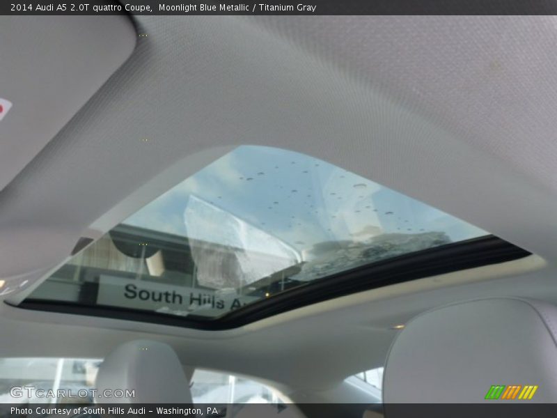 Moonlight Blue Metallic / Titanium Gray 2014 Audi A5 2.0T quattro Coupe