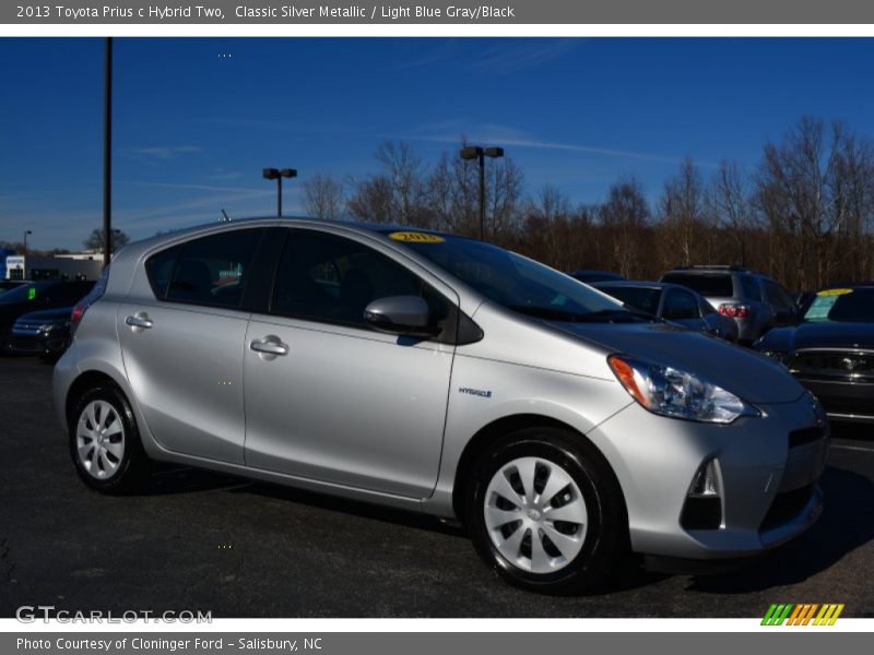 Classic Silver Metallic / Light Blue Gray/Black 2013 Toyota Prius c Hybrid Two