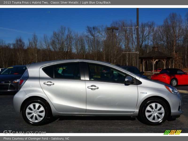 Classic Silver Metallic / Light Blue Gray/Black 2013 Toyota Prius c Hybrid Two