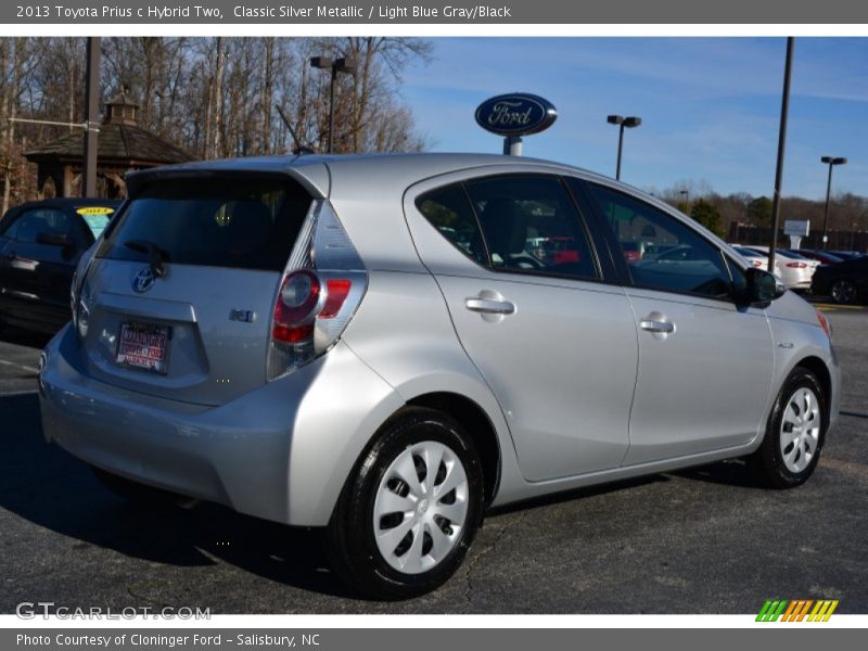 Classic Silver Metallic / Light Blue Gray/Black 2013 Toyota Prius c Hybrid Two