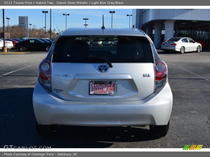 Classic Silver Metallic / Light Blue Gray/Black 2013 Toyota Prius c Hybrid Two