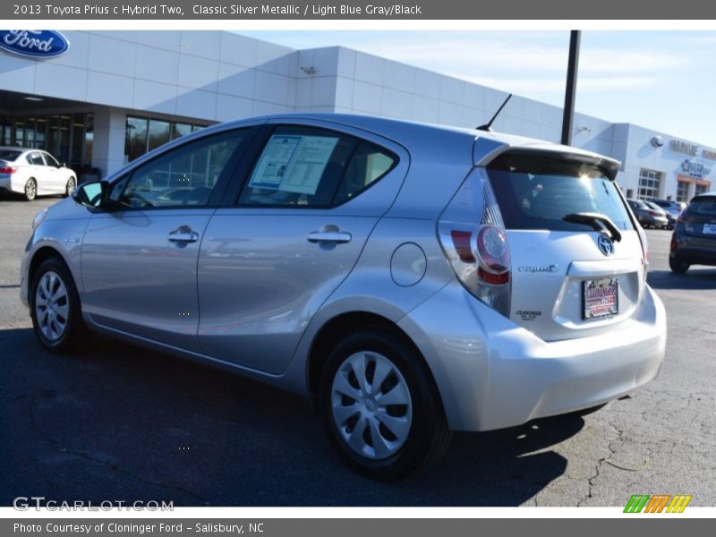 Classic Silver Metallic / Light Blue Gray/Black 2013 Toyota Prius c Hybrid Two