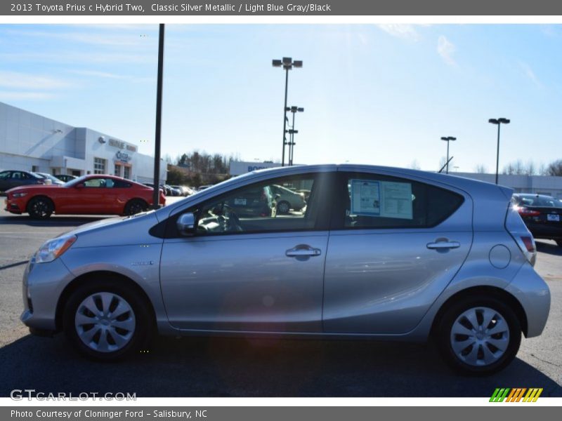 Classic Silver Metallic / Light Blue Gray/Black 2013 Toyota Prius c Hybrid Two