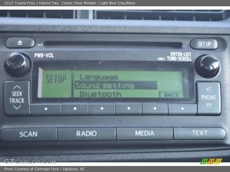 Classic Silver Metallic / Light Blue Gray/Black 2013 Toyota Prius c Hybrid Two