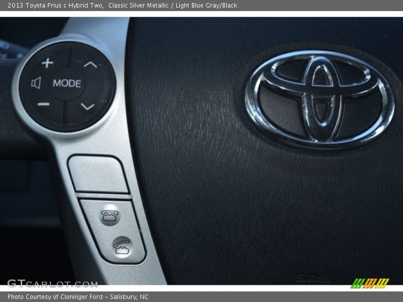 Classic Silver Metallic / Light Blue Gray/Black 2013 Toyota Prius c Hybrid Two