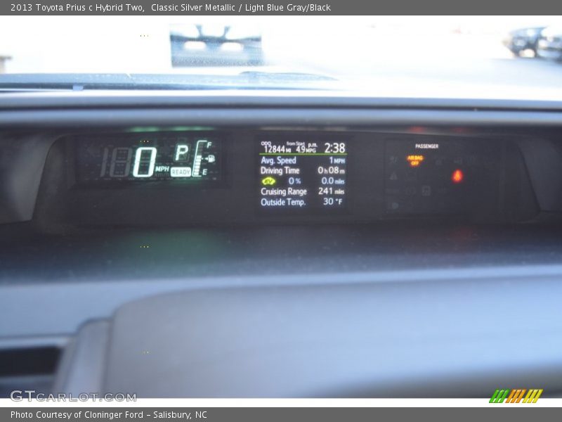 Classic Silver Metallic / Light Blue Gray/Black 2013 Toyota Prius c Hybrid Two