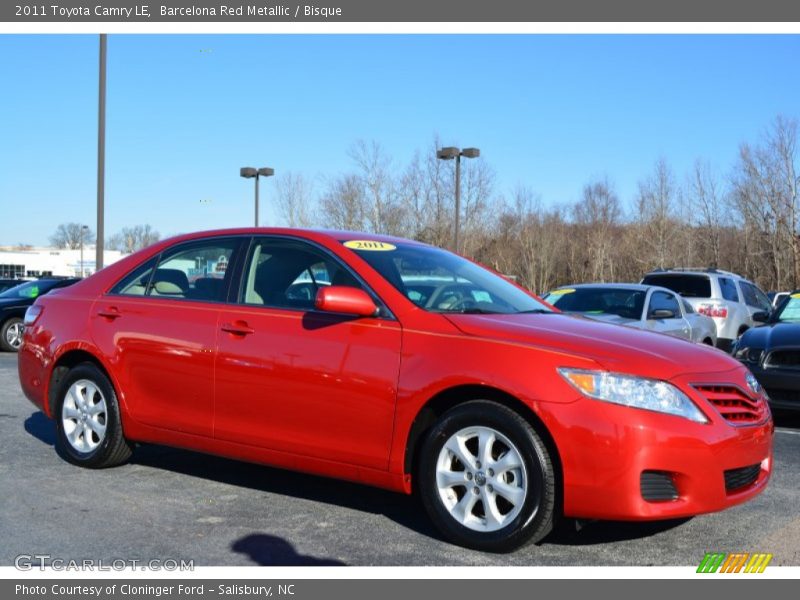 Barcelona Red Metallic / Bisque 2011 Toyota Camry LE