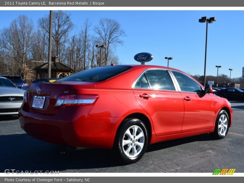 Barcelona Red Metallic / Bisque 2011 Toyota Camry LE