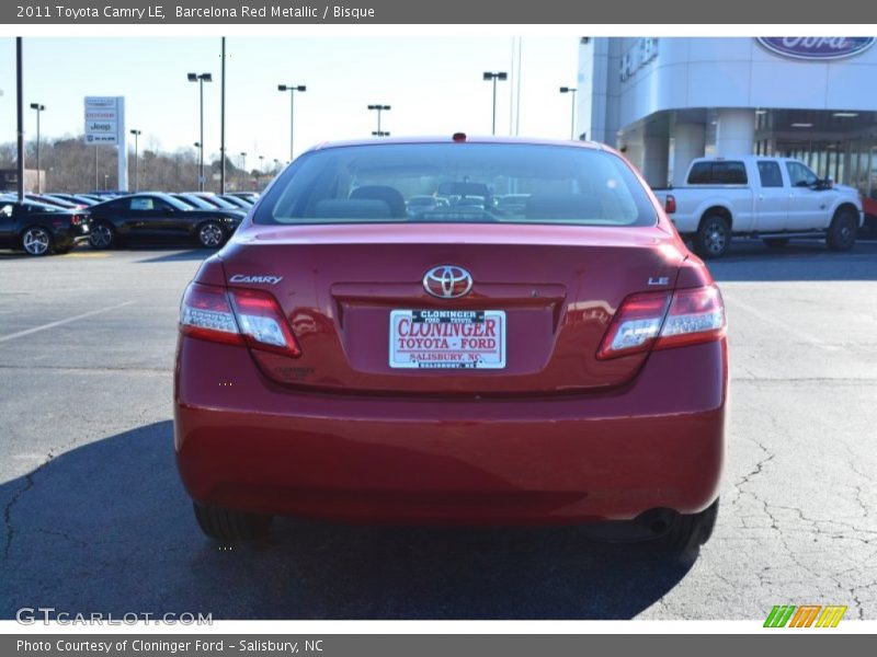 Barcelona Red Metallic / Bisque 2011 Toyota Camry LE