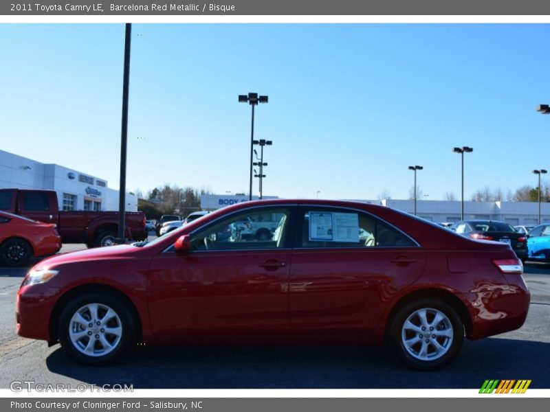 Barcelona Red Metallic / Bisque 2011 Toyota Camry LE