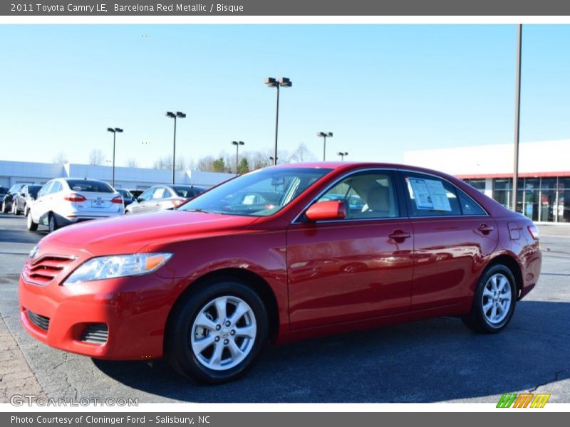 Barcelona Red Metallic / Bisque 2011 Toyota Camry LE