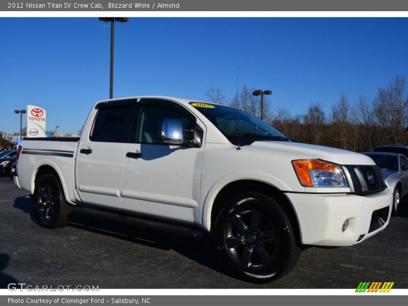 Blizzard White / Almond 2012 Nissan Titan SV Crew Cab