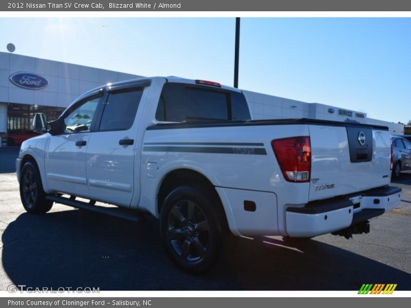 Blizzard White / Almond 2012 Nissan Titan SV Crew Cab