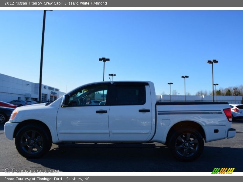 Blizzard White / Almond 2012 Nissan Titan SV Crew Cab