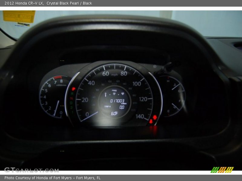 Crystal Black Pearl / Black 2012 Honda CR-V LX