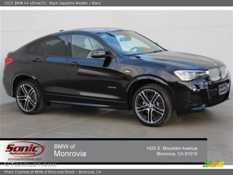 Black Sapphire Metallic / Black 2015 BMW X4 xDrive35i